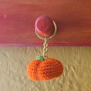 Crochet Pumpkin Keychain